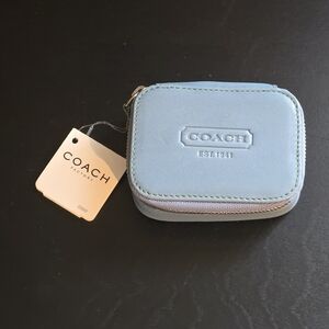 Vintage Coach Light Blue Triple Pill Case NWT